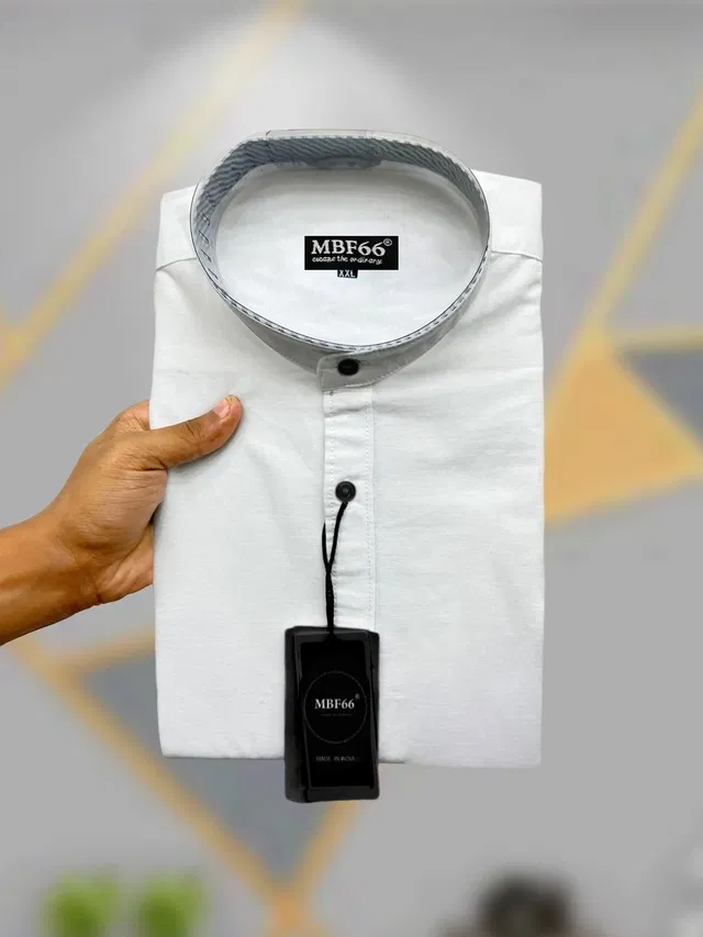 Full Sleeves Solid Shirt for Men (White, XXL)