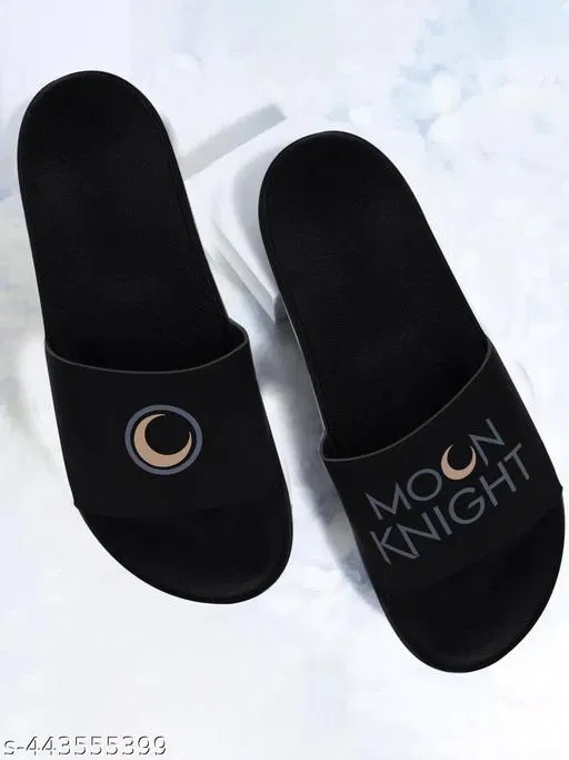 Sliders for Men, Black & Peach (6)