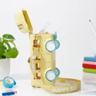 Plastic Bus Shape Sipper Bottle for Kids, Multicolor 