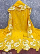 Embroidered Floral Patiala Suit for Women 