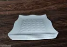 Plastic Plates for Kitchen, White, Pack of 6