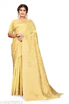 Linen Zari Woven Saree for Women 