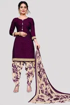 Cotton Suit Fabric with Dupatta for Women 