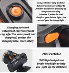 Long-Lasting Waterproof High-Power Lithium Battery Headlamp 2000mAh Torch  