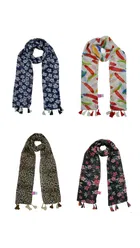 Chiffon Printed Scarves for Women & Girls 