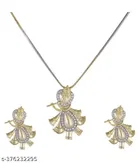 Alloy Necklace with Earrings for Women 