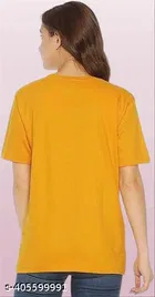 Cotton Blend T-shirt for Women, Yellow 