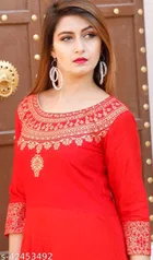 Rayon Printed Kurti for Women 