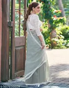 Net Embellished Saree for Women 