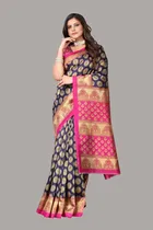 Saree with Unstitched Blouse for Women 