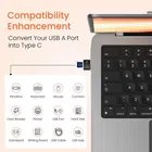 Portronics 5Gbps High Speed Data Transfer, Fast Charging Type C OTG Adapter,Black