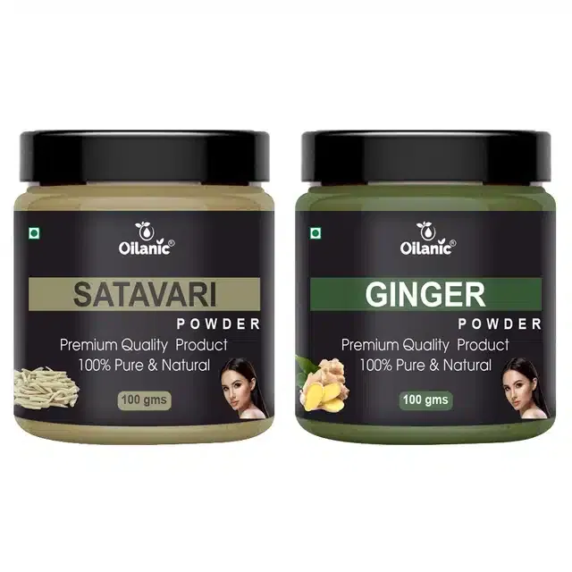 Natural Shatavari & Ginger Powder for Skin & Hair (Pack of 2, 100 g)