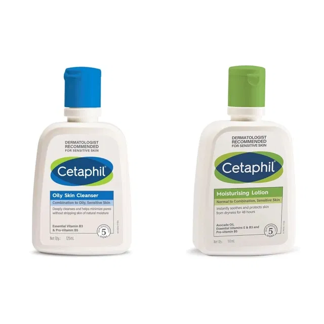 Cetaphil Cleanser (125 ml) & Moisturising Lotion (125 ml) (Set of 2)