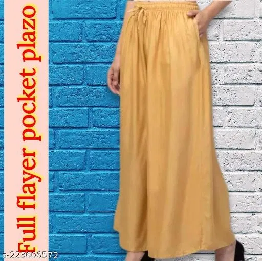 Palazzos for Women (Beige, L)
