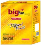 Bigfun Mixed Fruit Flavored 3 Pcs Dotted Ribbed & Contoured Condom 