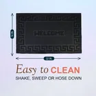 Status Welcome Rubber Pin Stripe Mat [38x58cm] Black