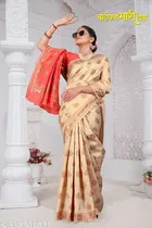 Kanjeevaram Silk Zari Woven Saree for Women 