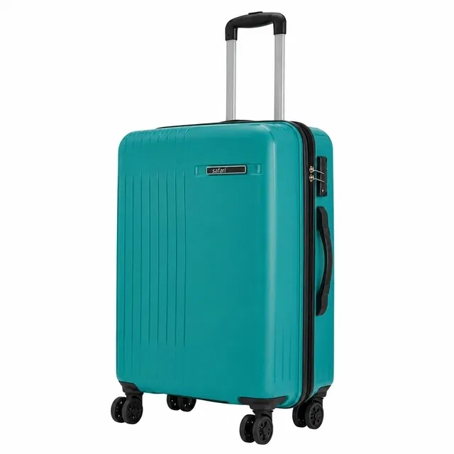 Safari Lancer 22 Inch [Small] Cabin Trolley Bag with 360° Spinner 8 Wheels, Teal Green