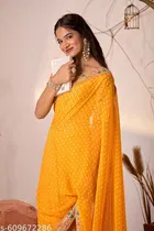 Bandhani Printed Saree for Women 