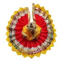Combo of Synthetic 3 Pcs Rakhi, Ladoo Gopal Singar, Dress & Bracelet 