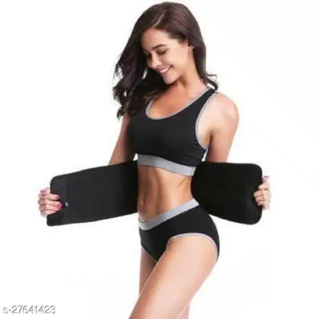 Sweat Belt for Unisex (Black, Free Size)