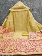 Chanderi Cotton Embroidered Pakistani Suits for Women 