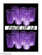 Fancy Water & Juice Glasses (Purple, 300 ml) (Pack of 12)