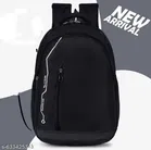 Polyester Backpack for Men & Women, Black