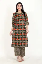 Cotton A-Line Kurti with Pant 