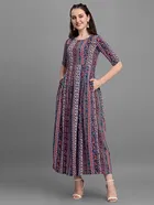 Crepe Printed Anarkali Kurti for Women 