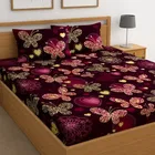 Polycotton Fitted Elastic 88x88in Bedsheet Purple