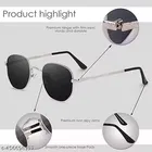 Geometric UV Protected Sunglasses for Mens ,Black