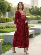 Solid A-line Kurta Set for Women 