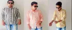 Cotton Blend Striped Shirts for Men, Multicolor, Pack of 3 