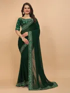 Georgette Embroidered Saree for Women 