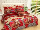 Polycotton Printed Double Bedsheet with 2 Pillow Covers (Multicolor, 85x85 Inches)