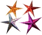 Hanging Star for Party Decoration (Multicolor, Pack of 4)