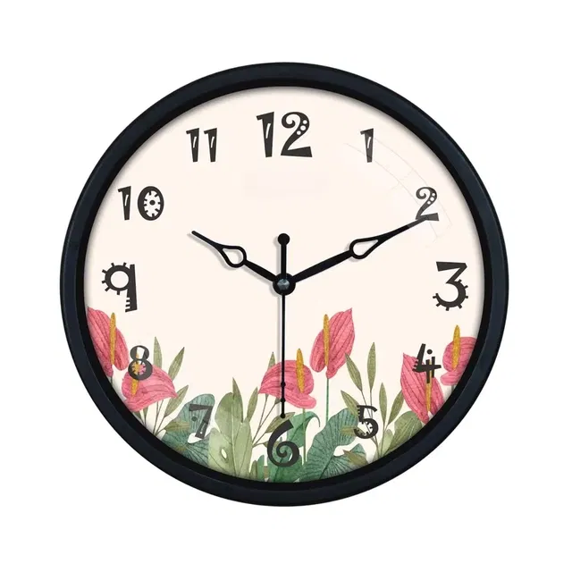 Tulip Printed Wall Clock, Medium [11" × 11"]