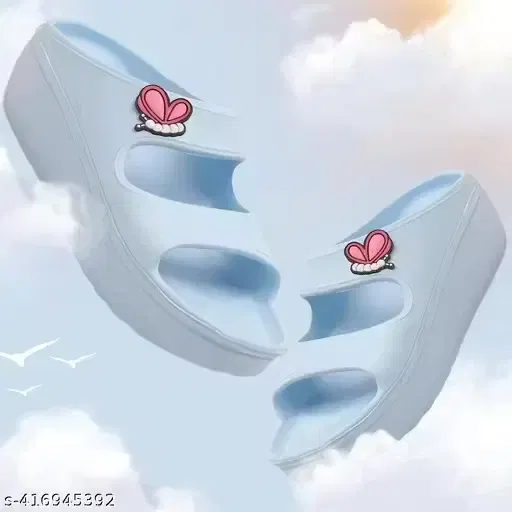 Stylish Slippers for Women (Sky Blue, 8)