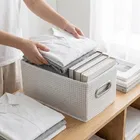 Foldable fabric storage box with metallic handles 15*31*15