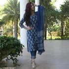 Viscose Rayon Printed Kurta with Pant & Dupatta for Women 