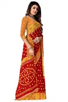 Kanooda Prints Georgette Women Saree With Un-stitched Blouse 