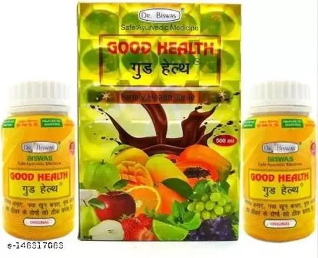 Dr. Biswas Good Health Tonic 450Ml & 50 Capsule For Weight Gain, Immunity (Pack Of 3) (Pack Of 3)