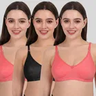 Cotton Bra for Women, Multicolour, Pack of 3 