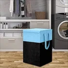 Cloth Laundry Baskets, Blue & Black 