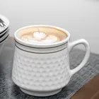 6 Pcs Ceramic Tea & Coffee Cup Set - Golden Strip