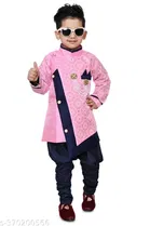 Cotton Blend Sherwani for Boys 