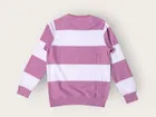Acrylic Striped Sweater For Boys, Pink & White 