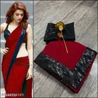 Georgette Saree for Women, Red 