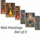 MDF 2 Pcs Designer Wall Painting for Home & Office 